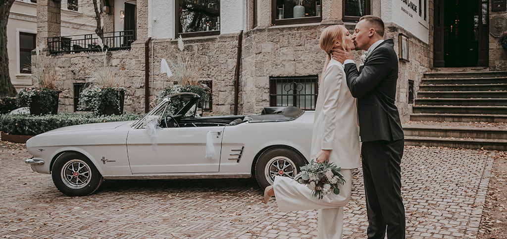 Der Kuss beim ankommen ander Location