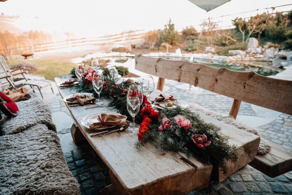 Beispiel für eine Dekoration im Alpenstil
