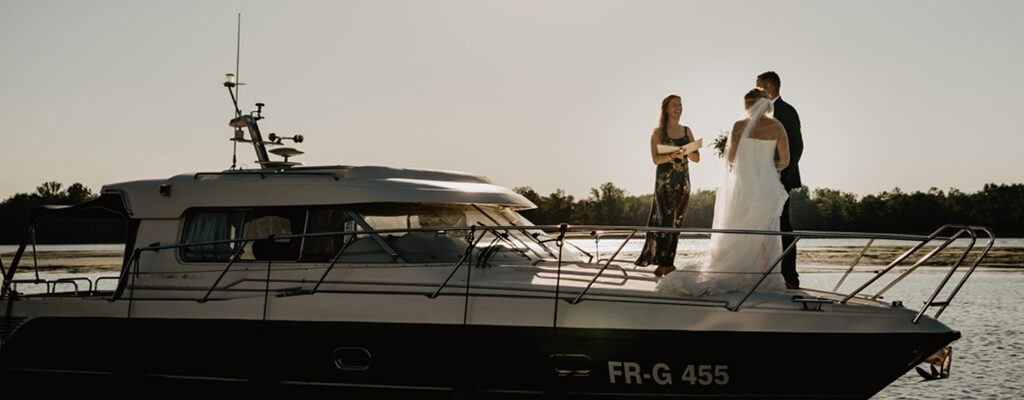 Die Trauung bei heißem Wetter