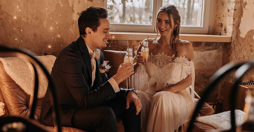 Erfrischungen mit bereitgestellten Getränken