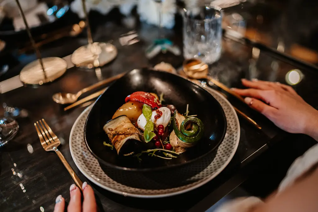 Vorspeise bei einem 3-Gänge Menü Vorspeise bei einem 3-Gänge Menü