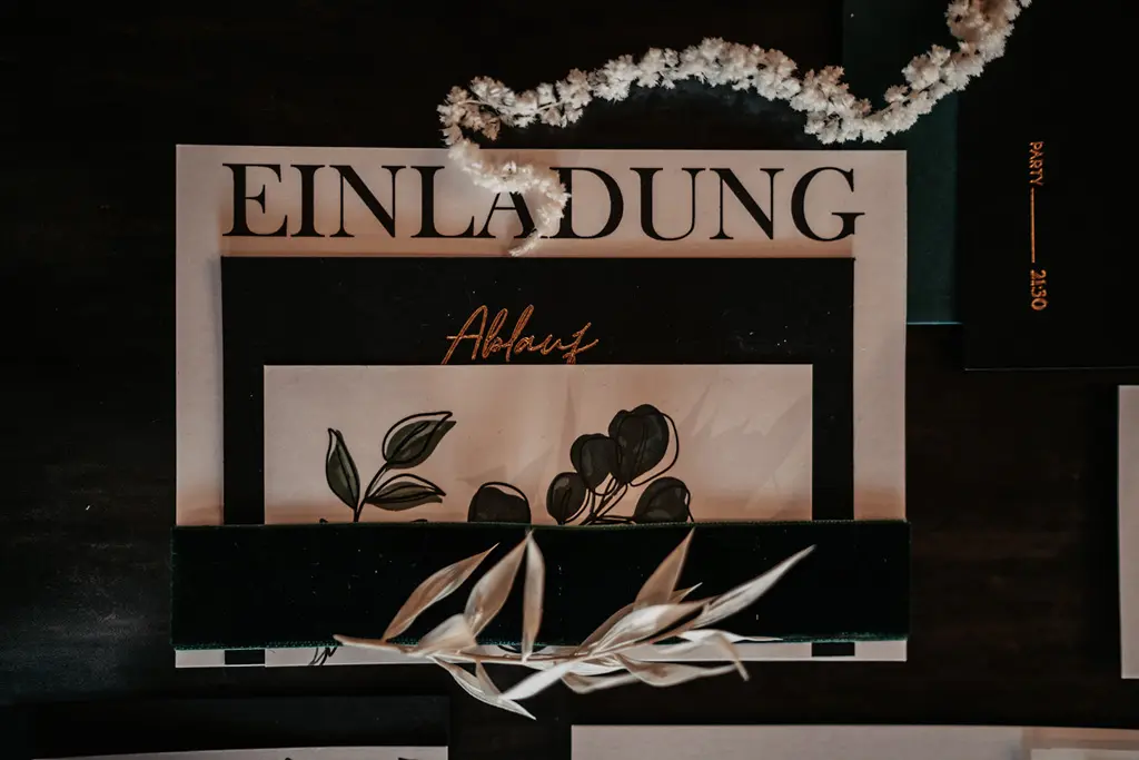 Einladungskarte zur Hochzeit