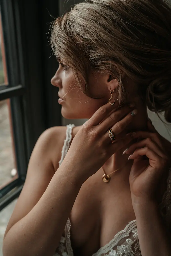 Braut beim Get Ready