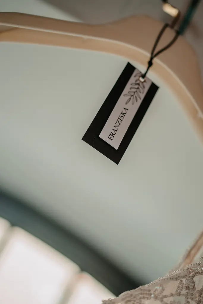 Namensschild der Braut